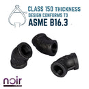 1/2 in. Prefinished Matte Black 45-Degree Elbow