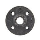 1/2 in. Prefinished Matte Black Floor Flange