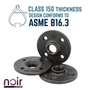 1/2 in. Prefinished Matte Black Floor Flange