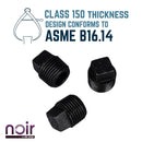 1/2 in. Prefinished Matte Black Plug