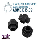 1/2 in. Prefinished Matte Black Union