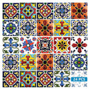 8" X 8" Festival Brights Mosaic Peel And Stick Removable Tiles