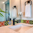 5" X 5" Mediterranean Brights Peel And Stick Removable Tiles