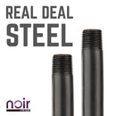 1/2 in. x 11 in. Prefinished Matte Black Pipe