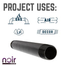 1/2 in. x 3 in. Prefinished Matte Black Pipe