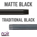 1/2 in. x 6 in. Prefinished Matte Black Pipe