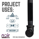 1/2 in. x 10 in. Prefinished Matte Black Pipe