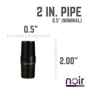 1/2 in. x 2 in. Prefinished Matte Black Pipe