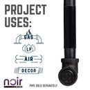 1/2 in. x 8 in. Prefinished Matte Black Pipe
