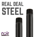 3/4 in. x 8 in. Prefinished Matte Black Pipe