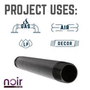 3/4 in. x 8 in. Prefinished Matte Black Pipe