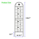 2 Pack Metal Garden Trellis 86.7' x 19.7' Rustproof Trellis for Climbing Plants Outdoor Flower Support Black