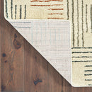 3' X 6' Ivory Multi Neutral Tone Scratch Indoor Area Rug