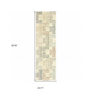 3' X 6' Ivory Multi Neutral Tone Scratch Indoor Area Rug