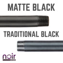 1/2 in. x 14 in. Prefinished Matte Black Pipe