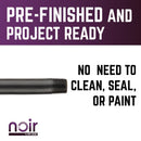 1/2 in. x 18 in. Prefinished Matte Black Pipe