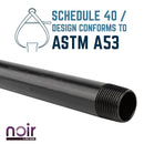 1/2 in. x 36 in. Prefinished Matte Black Pipe