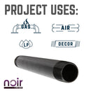 1/2 in. x 36 in. Prefinished Matte Black Pipe