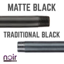 3/4 in. x 18 in. Prefinished Matte Black Pipe