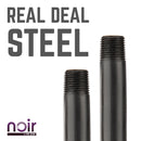 3/4 in. x 18 in. Prefinished Matte Black Pipe
