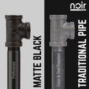 1/2 in. x 6 in. Noir Black Barn Door Handle - 10.5 in. L