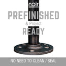 1 in. x 30 in.  Noir Black Round Flange Pipe Table Legs - 4 Pack