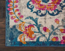 8' X 10' Ivory Floral Dhurrie Area Rug