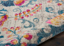 8' X 10' Ivory Floral Dhurrie Area Rug