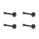 1/2 in. x 12 in. Noir Black Clothing Hanging Bracket Kit, 4 Pack