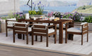 TREXM 7-Piece Patio Dining Table Set for 6, Outdoor Furniture Sets with 72.8' Rectangle Table, Patio Table and Chairs Set with Removable Cushions for Backyard, Garden, Poolside (Mocha + Beige Cushion)