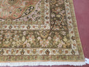Indo Persian Rug 8x10, Vintage Indian Rug 8 x 10, Fine Hand-Knotted Wool Rug, Rose Clay Red Beige Brown Handmade Area Rug, Floral Medallion
