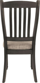 Upholstered Dining Chair 20 Inch Antique Black Set Of 2