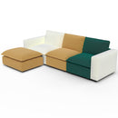Ainfox L-shaped Module Sofa Oversized Rainbow Sofa With Ottoman