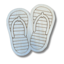 Unfinished Wood Etched Flip Flop Shape | Paint By Line Crafts | up to 30" DIY