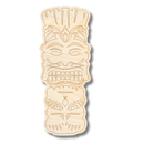 Unfinished Wood Etched Small Tiki Shape | Paint By Line Crafts | up to 30" DIY