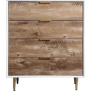 Wooden Tall 4 Drawer Dresser,Chest of Drawers with 4 Metal Legs, Anti-Tipping Device for Bedroom,Living Room