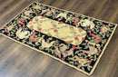 Small Vintage Hooked Rug, Roosters, Handmade, Wool