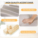 Beige Mid Century Modern Accent Chair Nailhead Trim
