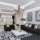 Black Small Crystal Chandelier Dimmable 3 Light Pendant