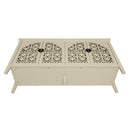 Hollowed-out Cabinet with 4 Doors, American Furniture, Suitable for Bedroom, Living Room, Study