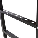 Portable Folding Work Table with Measuring Tape and Angle Finder, Black Steel, 39x23.6x29 inches