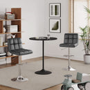 Bar Stools Gray Adjustable Swivel Counter Height 2 Pack