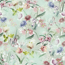 Modish Light Green Floral Wallpaper