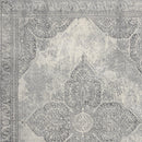 4' X 6' Gray Distressed Medallion Area Rug