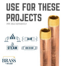 1/2 in. x 12 in. Red Brass Pipe