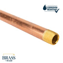 1/2 in. x 12 in. Red Brass Pipe