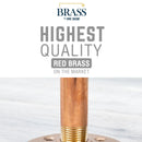 1/2 in. x 2 in. Red Brass Pipe