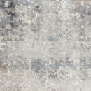 4' X 6' Navy And Beige Distressed Vines Area Rug