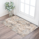 7' X 10' Beige And Ivory Abstract Area Rug