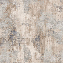 7' X 10' Beige And Ivory Abstract Area Rug